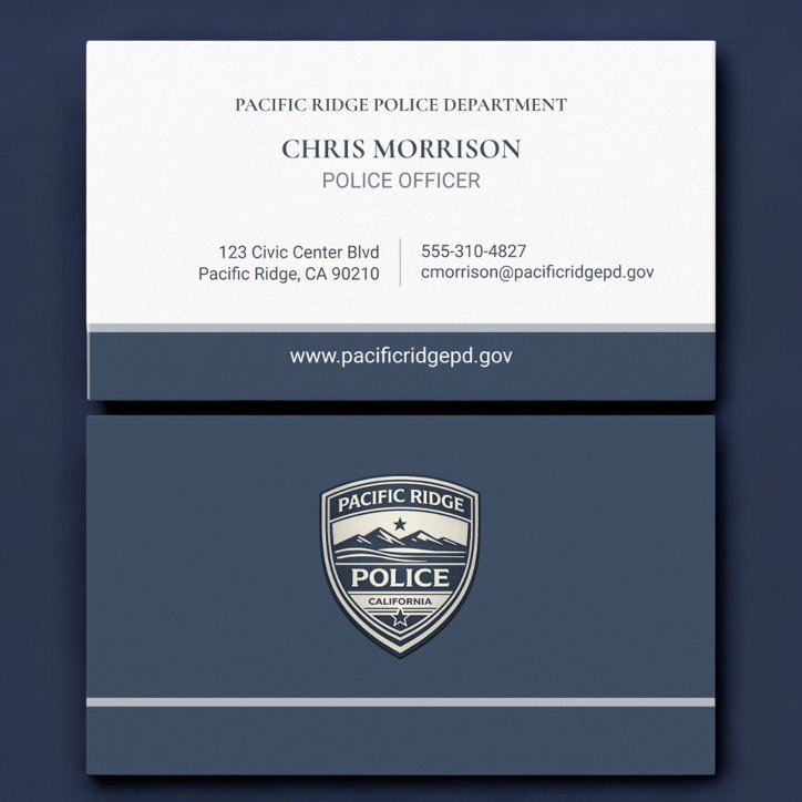 Police Officer Law Enforcement Logo Business Card