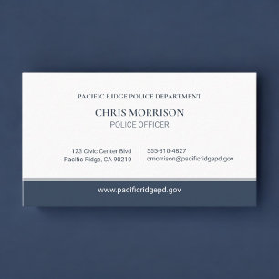 Police Officer Law Enforcement Professional Business Card