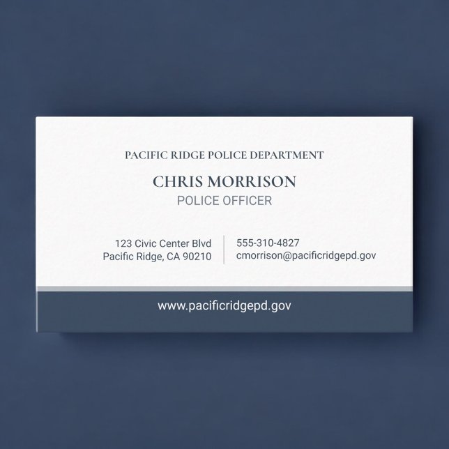 Police Officer Law Enforcement Professional Business Card (Creator Uploaded)