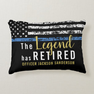 Police Officer Law Enforcement Retirement Accent Pillow