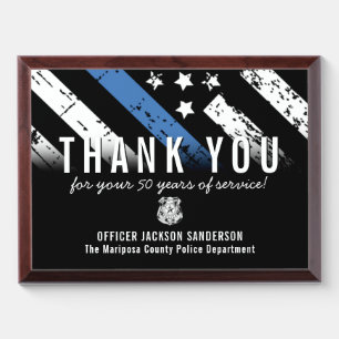 Police Officer Law Enforcement Retirement Award Plaque