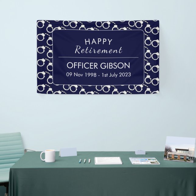 Police Officer Law Enforcement Retirement Banner (Tradeshow)