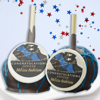 Police Officer Law Enforcement Retirement Party Cake Pops by BlackDogArtJudy at Zazzle