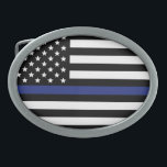 Police Officer Law Enforcement Thin Blue Line Flag Belt Buckle<br><div class="desc">Police Officer Thin Blue Line USA Flag Police and Law Enforcement Appreciation Gifts!</div>