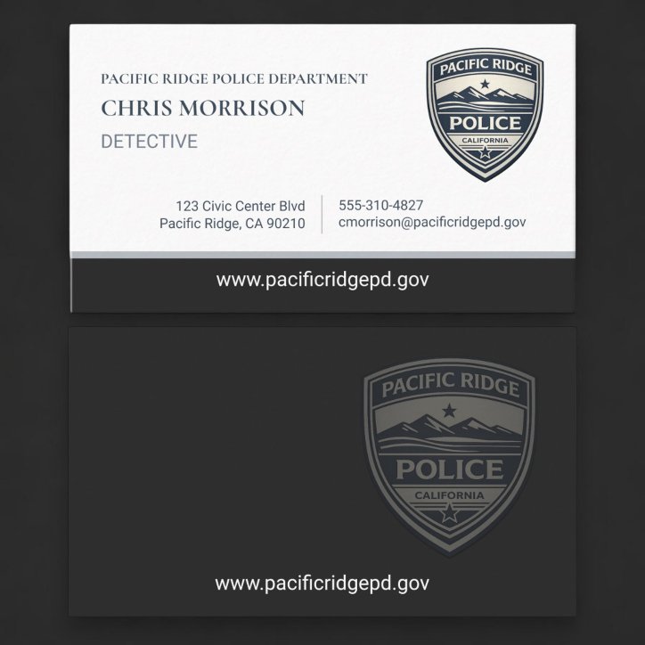 Police Officer Logo Business Card