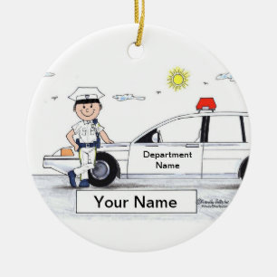 Police Officer - Male Ceramic Ornament