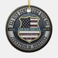 Police Officer Memorial Ceramic Ornament