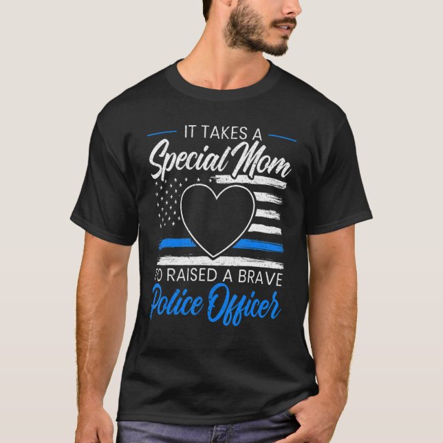 Police Officer Mom Cop Law Enforcement T-Shirt (Front)