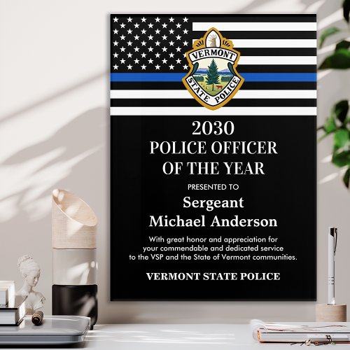 Police Officer Of The Year Award Department Logo Acrylic Print