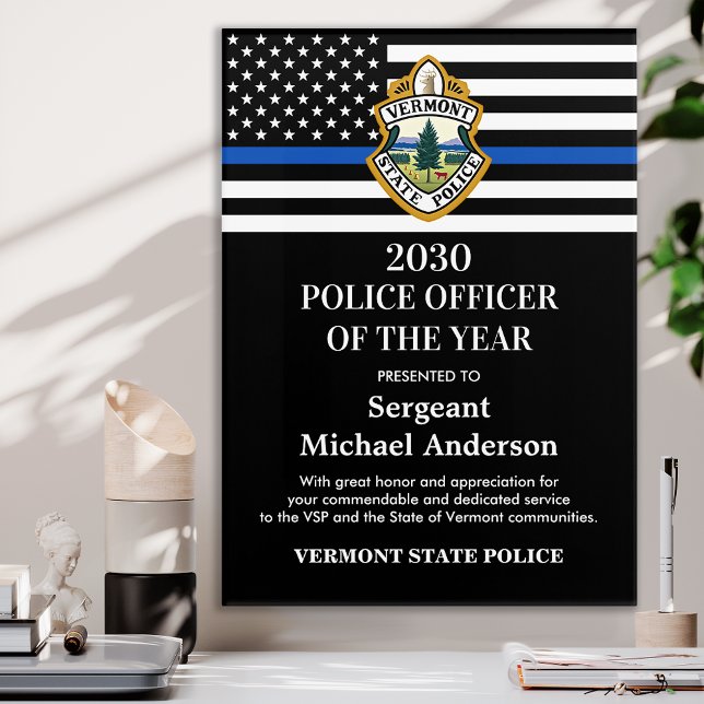 Police Officer Of The Year Award Department Logo Acrylic Print (Creator Uploaded)
