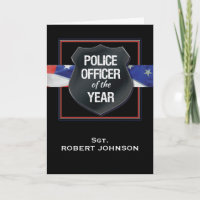 Police Officer of the Year Congrats Custom Name