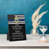 Police Officer Of The Year Department Logo Award Plaque | Zazzle