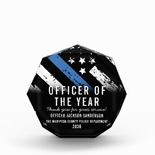 Police Officer of the Year Employee Recognition Acrylic Award