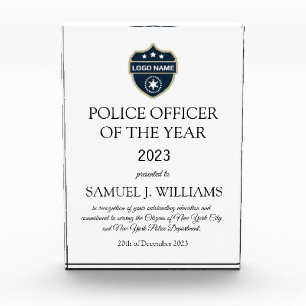Police Officer of the Year Law Enforcement Acrylic Award