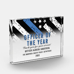 Police Officer of the Year Law Enforcement Acrylic Award