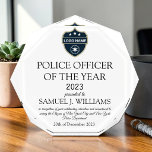 Police Officer of the Year Law Enforcement Acrylic Award<br><div class="desc">Police officer of the year,  Law Enforcement,  recognition,  achievement,  recognition acrylic award. Perfect for Police officer.</div>