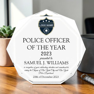 Police Officer of the Year Law Enforcement Acrylic Award