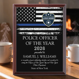 Police Officer of the Year Law Enforcement Award Plaque