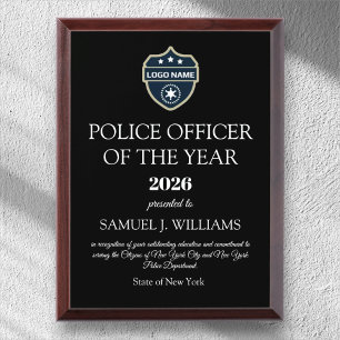 Police Officer of the Year Law Enforcement Award Plaque