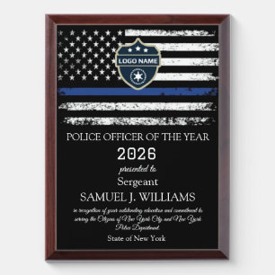 Police Officer of the Year Law Enforcement Award Plaque