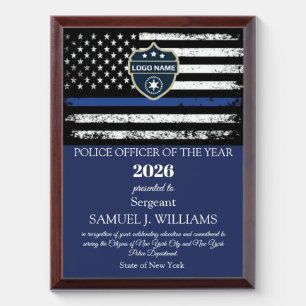 Police Officer of the Year Law Enforcement Award Plaque