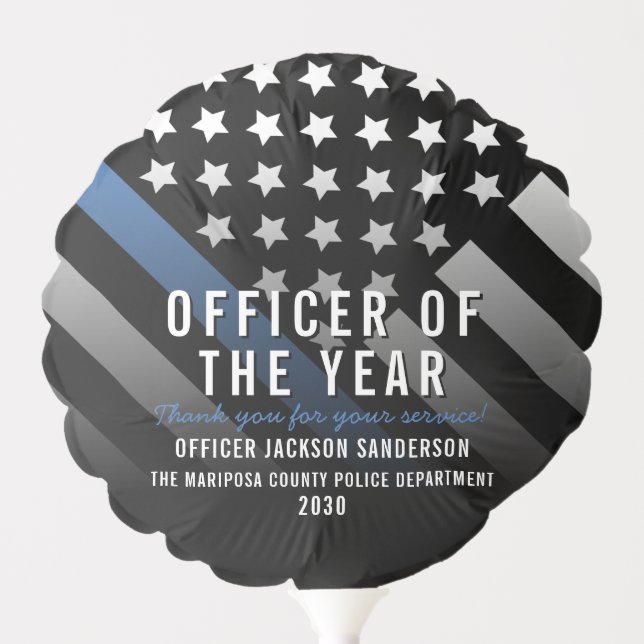 Police Officer of the Year Law Enforcement Balloon (Front)