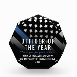 Police Officer of the Year Law Enforcement Officer Acrylic Award