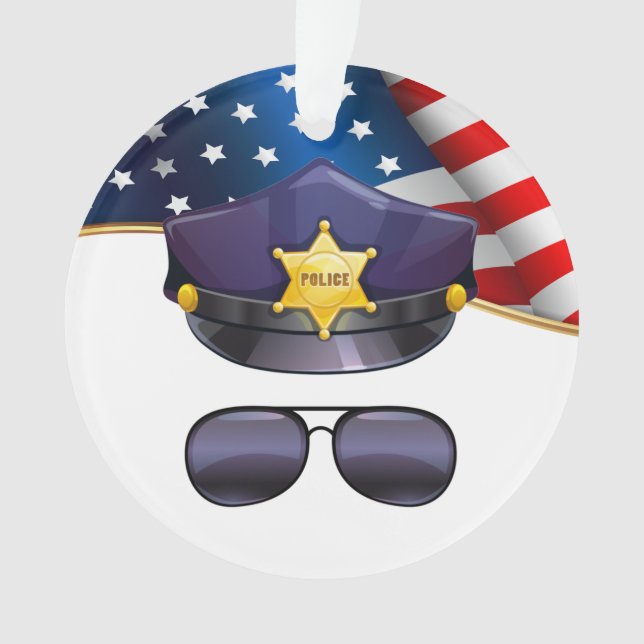 Police Officer Ornament (Front)