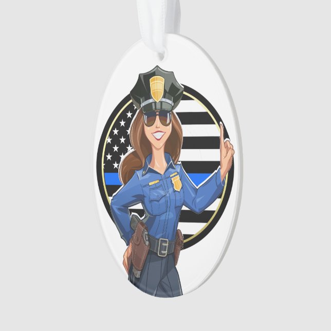 Police Officer Ornament (Front)