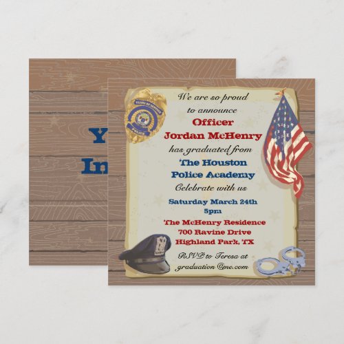 Police Officer Party Invitation