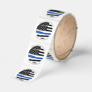 Police Officer Party Thin Blue Line Thank You Classic Round Sticker