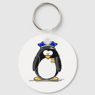 Police Officer Penguin Keychain
