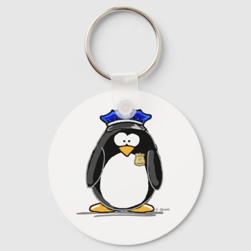 Police Officer Penguin Keychain