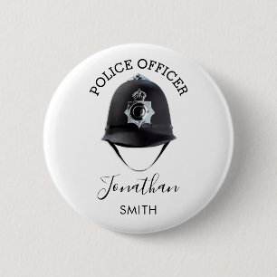 Police Officer   Personalised Button