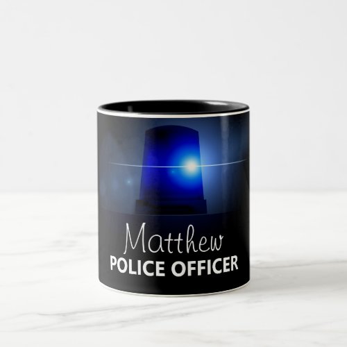 Police Officer  Personalised Two_Tone Coffee Mug