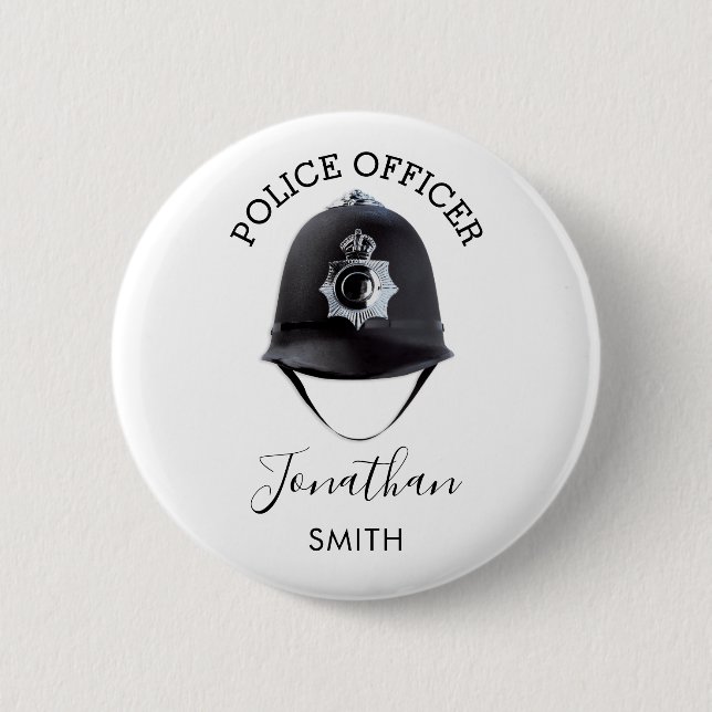 Police Officer | Personalized Button (Front)