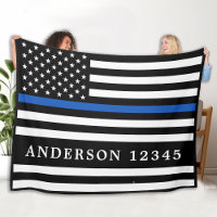Police Officer Personalized Thin Blue Line