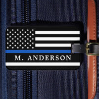 Police Officer Personalized Thin Blue Line