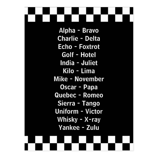 radio spelling alphabet