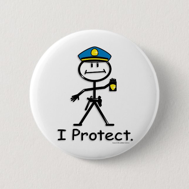 Police Officer Pinback Button (Front)