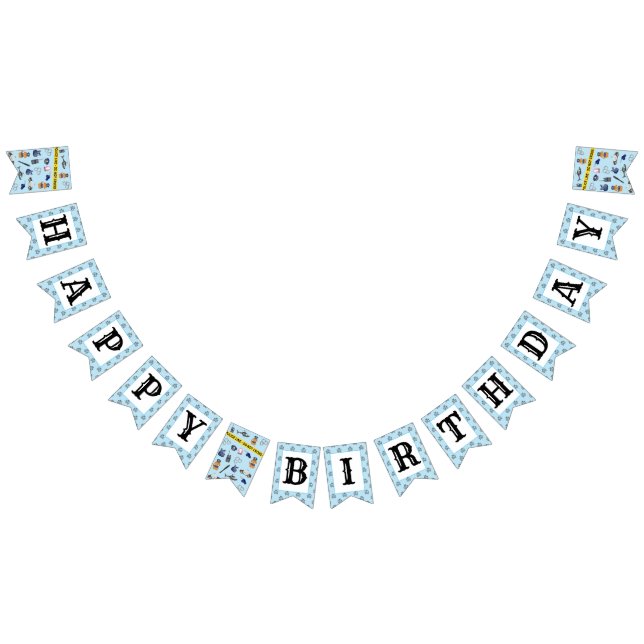 Police Officer Policeman Birthday Party Bunting Flags (All)