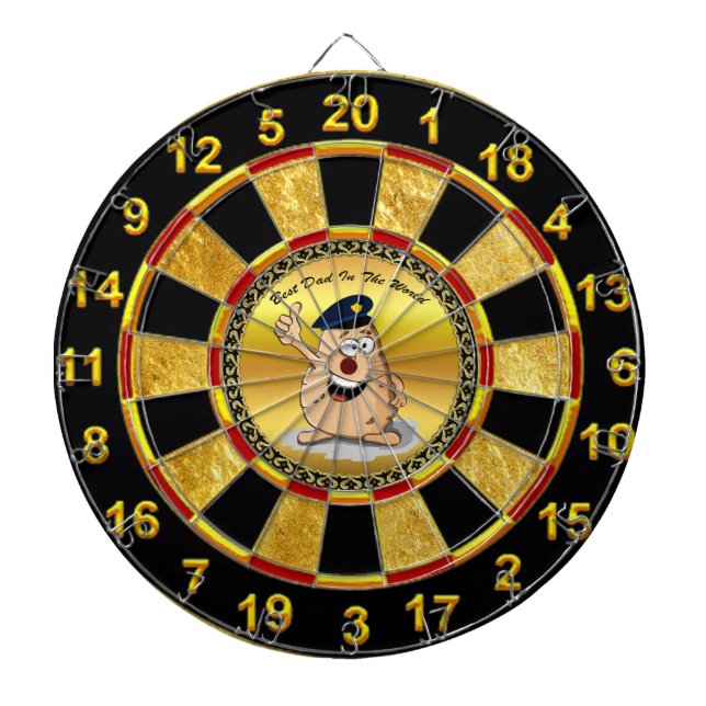 Police officer potato with a blue police hat dart board (Front)