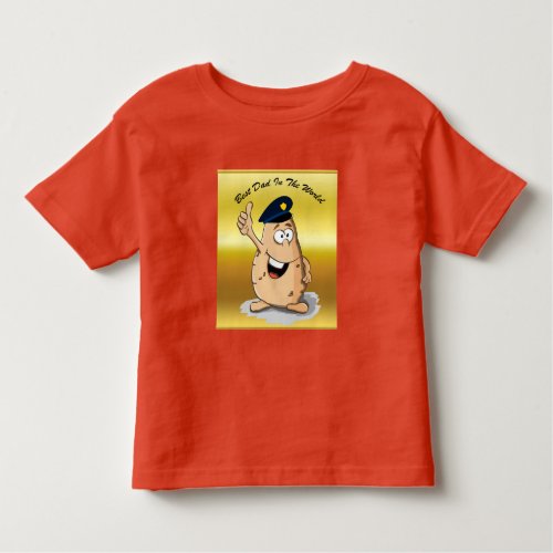 Police officer potato with a blue police hat toddler t_shirt