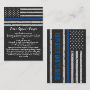 Police Officer Prayer Bulk Thin Blue Line Business Card