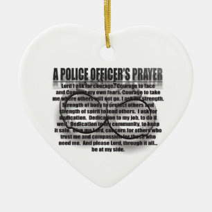 Police Officer Prayer Ceramic Ornament
