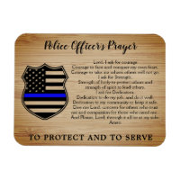 Police Officer Prayer Rustic Thin Blue Line
