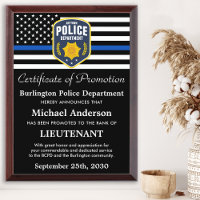 Police Officer Promotion Custom Department Logo