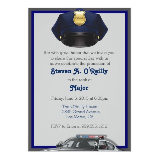 Police Officer Promotion Invitations | Zazzle.com