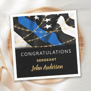 Police Officer Promotion Party Congratulations Napkins