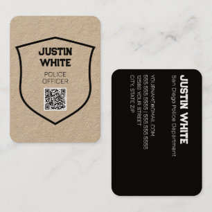Police Officer QR Code Business Card